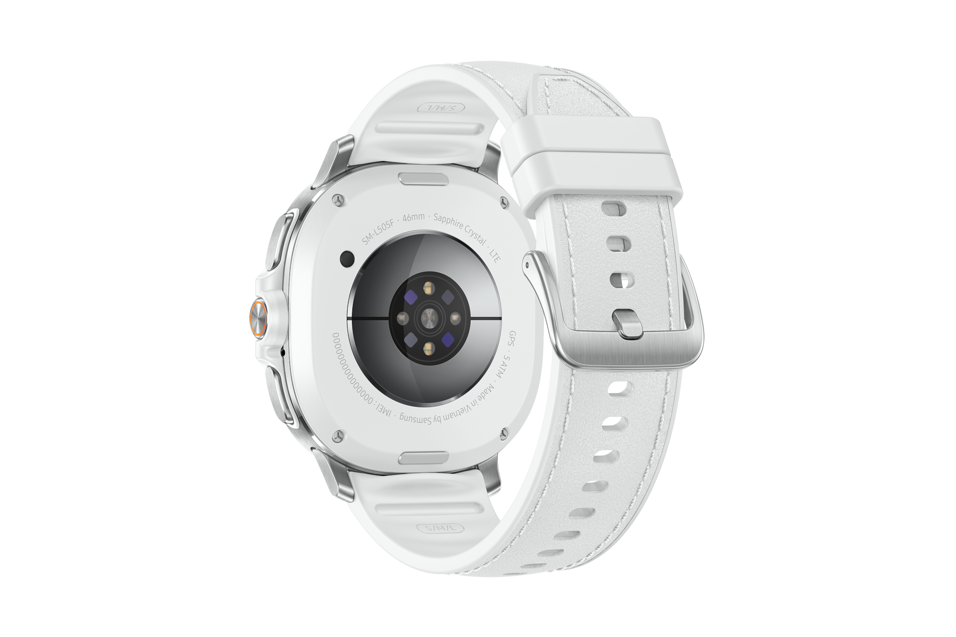 Samsung Galaxy Watch8 Classic - 46 mm - intelligente Uhr mit Hybridband - Hybrid-Eco-Leder - Bandgröße: S/M/L - Anzeige 3.4 cm (1.34")