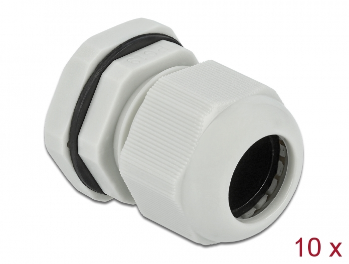 Delock PG19 - Kabelverschraubung - Grau (Packung mit 10)