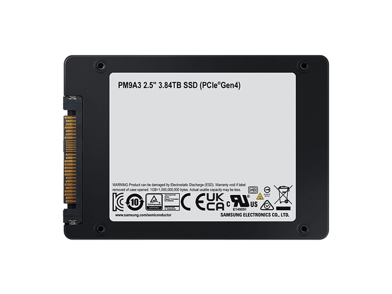 Samsung PM9A3 MZQL23T8HCLS - SSD - verschlüsselt - 3.84 TB - intern - 2.5" (6.4 cm)