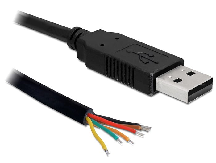 Delock Converter USB 2.0 > Serial-TTL 6 open wires (3.3 V)