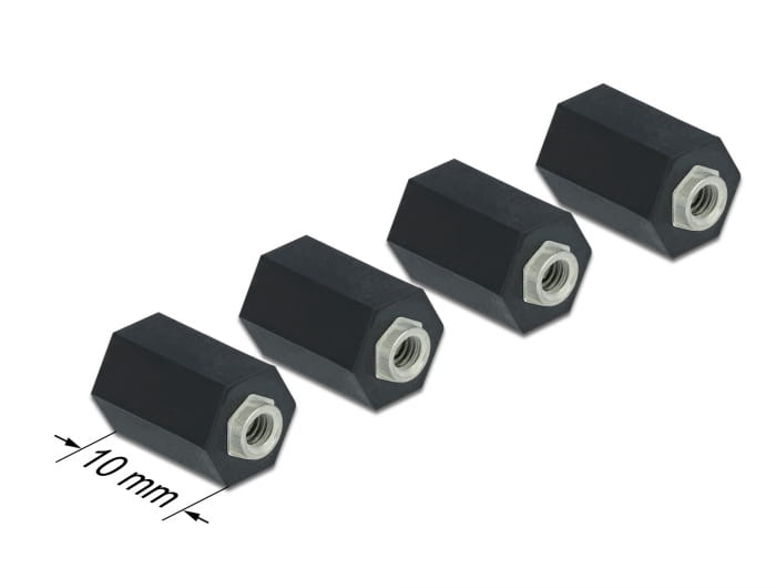 Delock Befestigungskit - Kunststoff - Schwarz