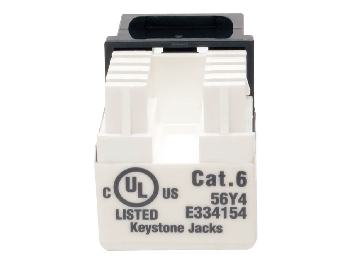 Tripp Eaton Tripp Lite Series Cat6/Cat5e 110 Punch Down Keystone Jack - Modulare Eingabe - CAT 6 - RJ-45 - Schwarz - TAA-konform (Packung mit 10)