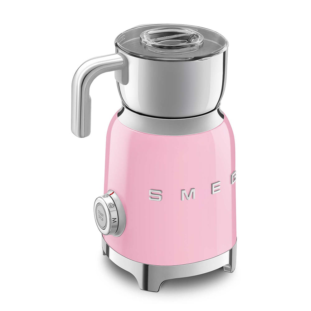 SMEG MFF11PKEU, Automatic milk frother/warmer, Rose, Edelstahl, 250 ml, Heiß & Kalt, Kunststoff