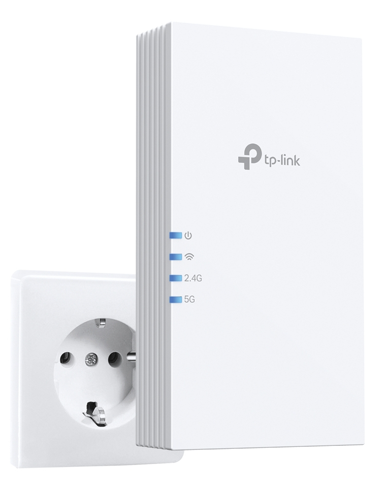TP-LINK RE220BE, Netzwerk-Repeater, 1000 Mbit/s, Extern, IEEE 802.11a, IEEE 802.11ac, IEEE 802.11ax, IEEE 802.11b, IEEE 802.11be, IEEE 802.11g, IEEE 802.11n, HTTPS, WPA, WPA2, WPA2-PSK, WPA3, WPS, Weiß