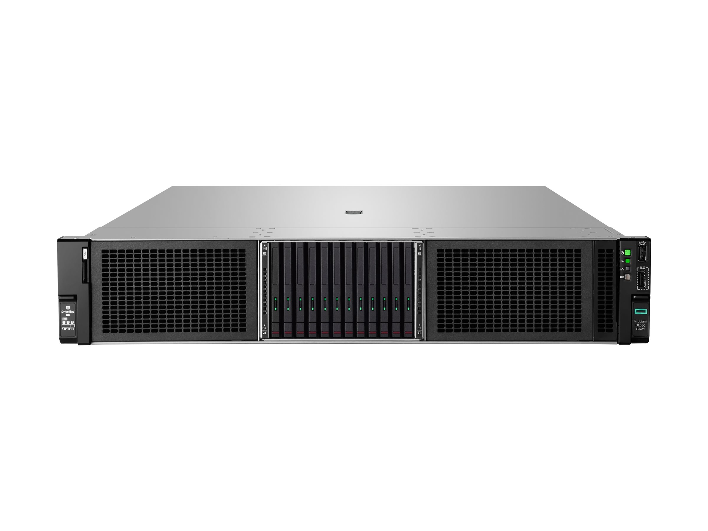 HPE ProLiant DL380 Gen11 - 2U - zweiweg - 1 x Xeon Silver 4510 / 2.4 GHz - RAM 64 GB - SATA/SAS/NVMe - Hot-Swap 6.4 cm (2.5")