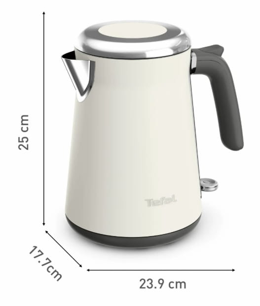 TEFAL Collection KI666AE0, 1,7 l, 2400 W, Elfenbein, Edelstahl, Wasserstandsanzeige, Drahtlos