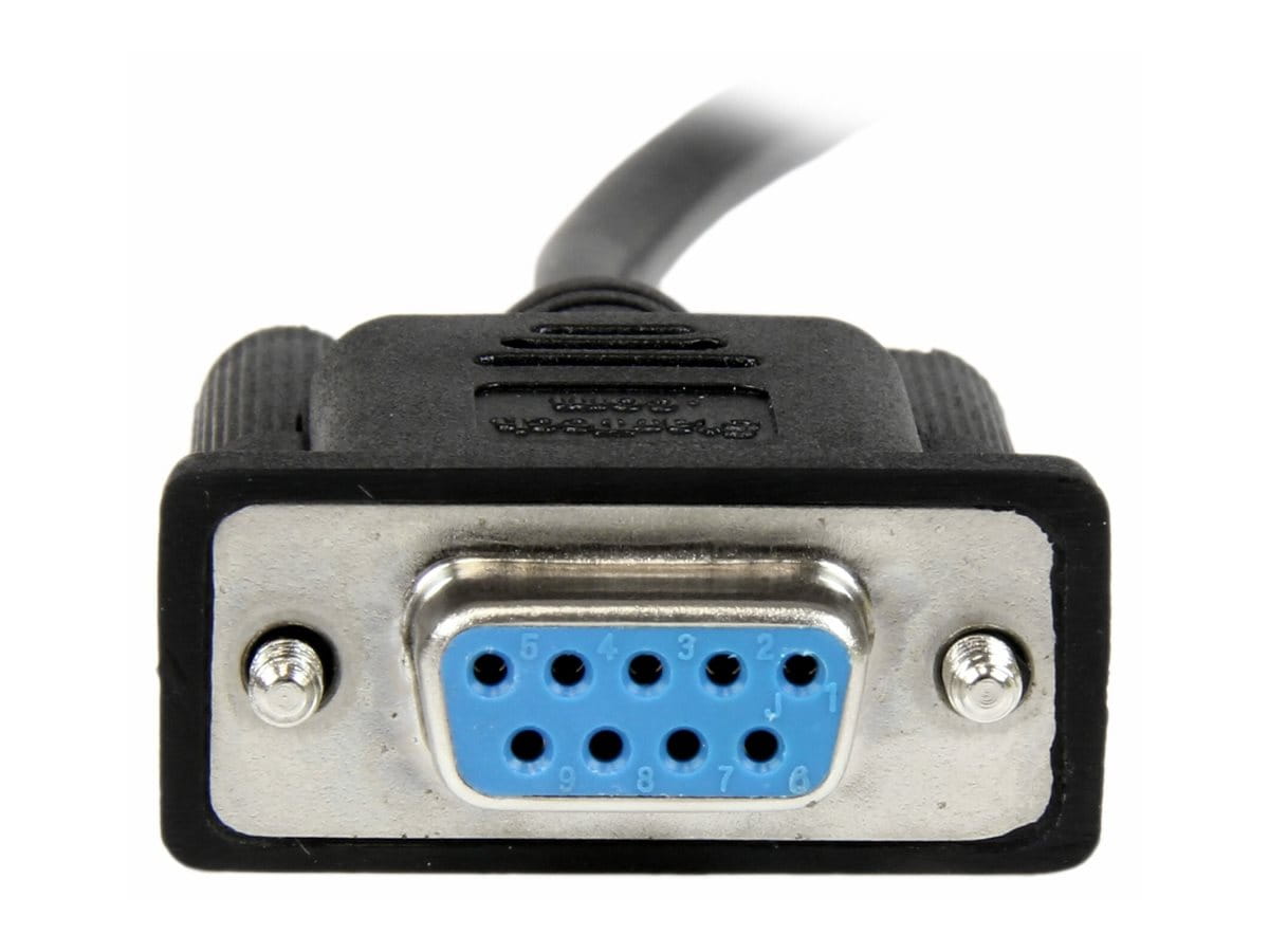 StarTech.com 1m DB9 RS232 Seriell Nullmodemkabel - Bu/Bu - 9-pin seriell Null-Modem Anschlusskabel - Schwarz - Nullmodemkabel - DB-9 (W)