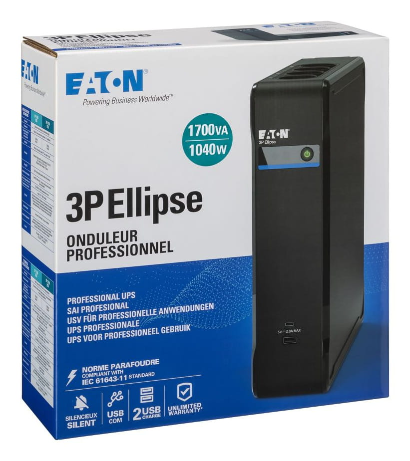 Eaton 3P Ellipse 1700 USB DIN/IT - USV - Wechselstrom 220-240 V