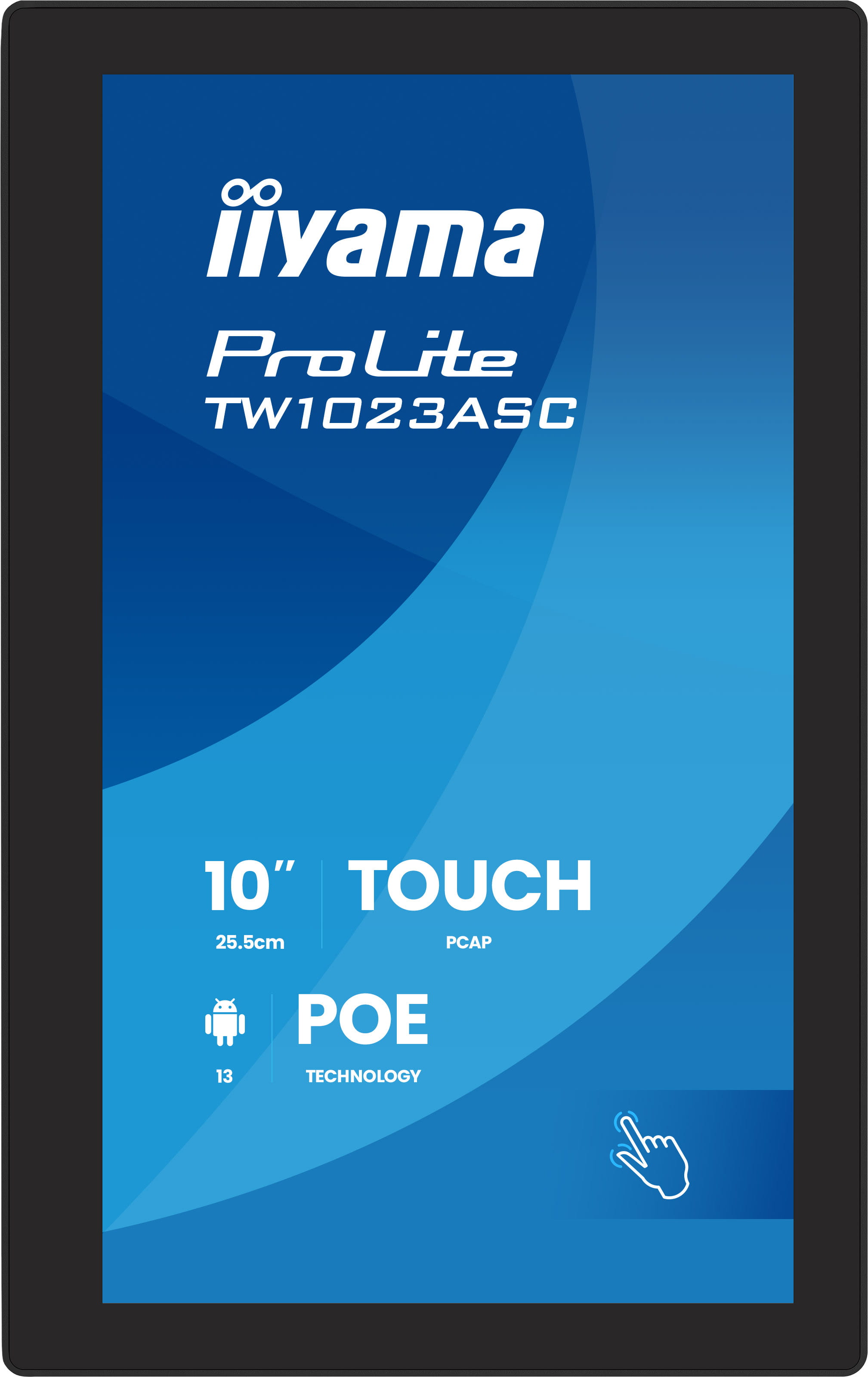 Iiyama ProLite TW1023ASC-B3P - Android-PC - Touchscreen-PC - 1 RK3568 - RAM 4 GB - SSD - eMMC 32 GB - Mali-G52 - Bluetooth 5.2, 1GbE - WLAN: 802.11a/b/g/n/ac, Bluetooth 5.2 - Android 13 - Monitor: LED 25.7 cm (10.1")