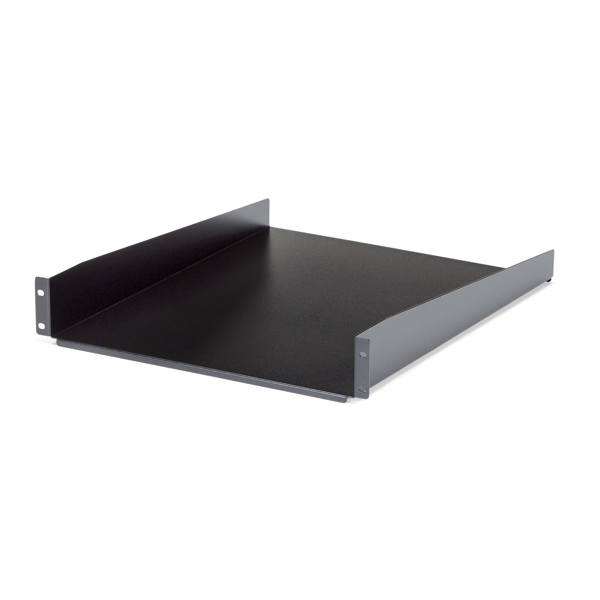 StarTech.com 2 HE 19 Fest montierbarer Fachboden für Server Rack/ Schrank bis 22 Kg - Fachboden für Serverschrank 2HE 19 Zoll 55 cm Tief - Rack - Regal - Schwarz - 2U - 55.9 cm (22")