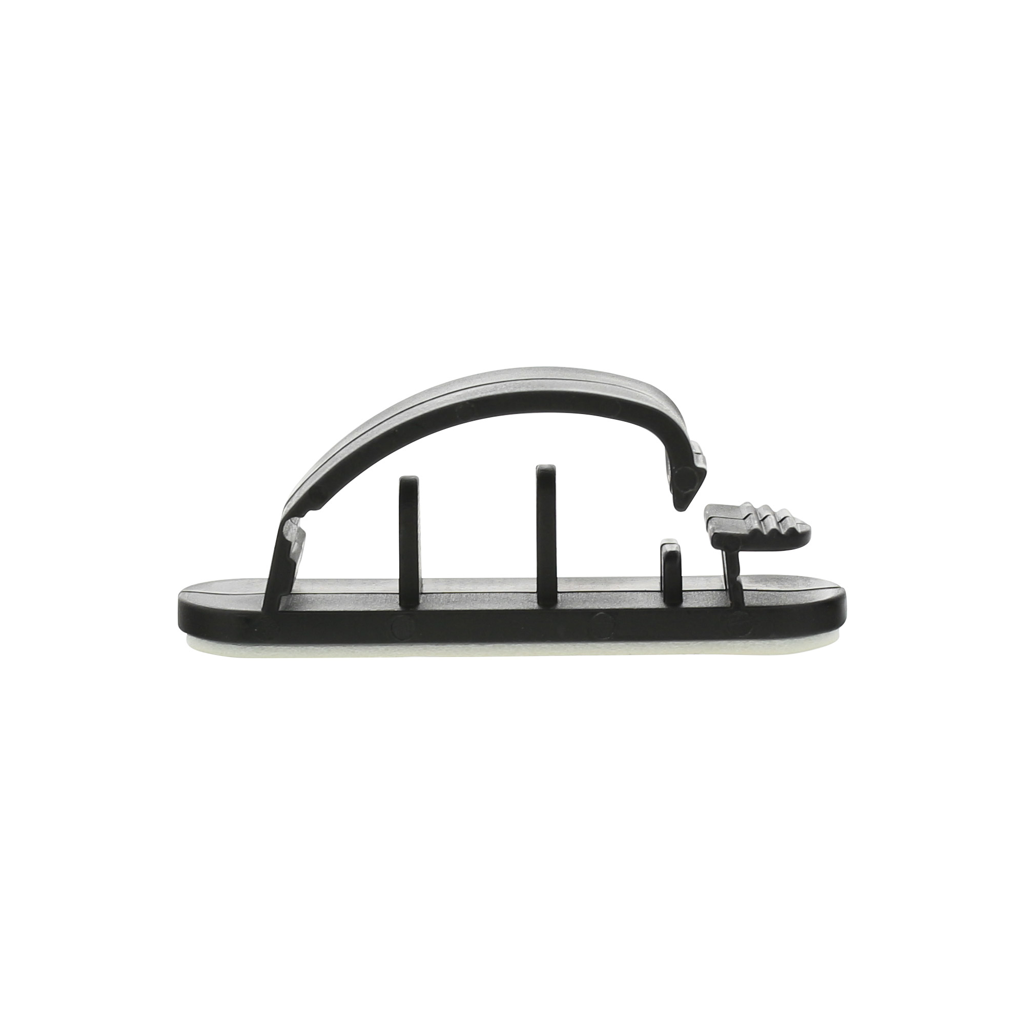 InLine Kabelmanager - mit Klebesockel - 8,5cm - schwarz,10er Pack