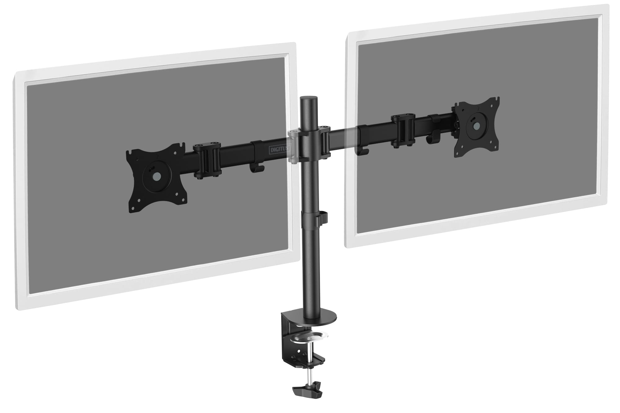 DIGITUS Dual Monitorhalter mit Klemmbefestigung