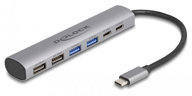 Delock Hub - 2 x USB-C 3.2 Gen 2 + 2 x USB
