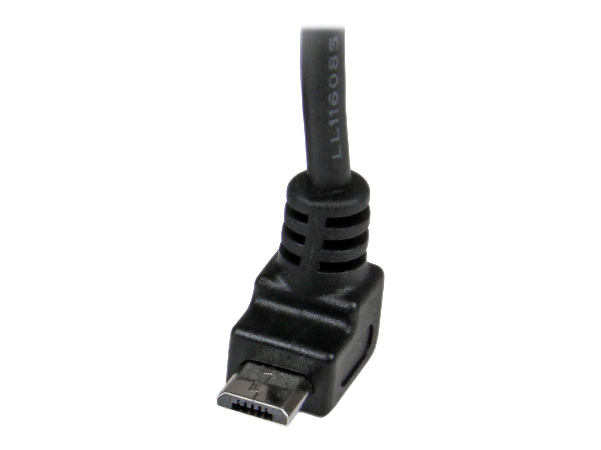 StarTech.com 1m USB 2.0 A auf Micro B Kabel aufwärtsgewinkelt - Schwarz - USB A / Micro B Datenkabel / Anschlusskabel - USB-Kabel - Micro-USB Typ B (M)
