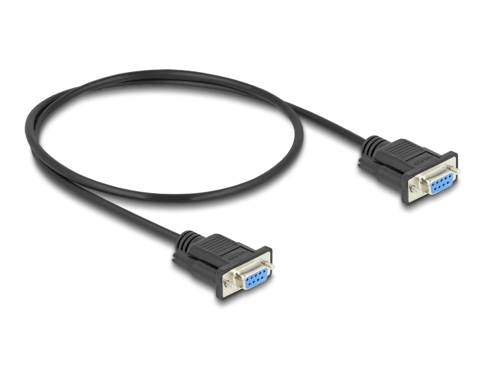 Delock Serielles RS-232-Kabel - DB-9 (W) schraubbar zu DB-9 (W)