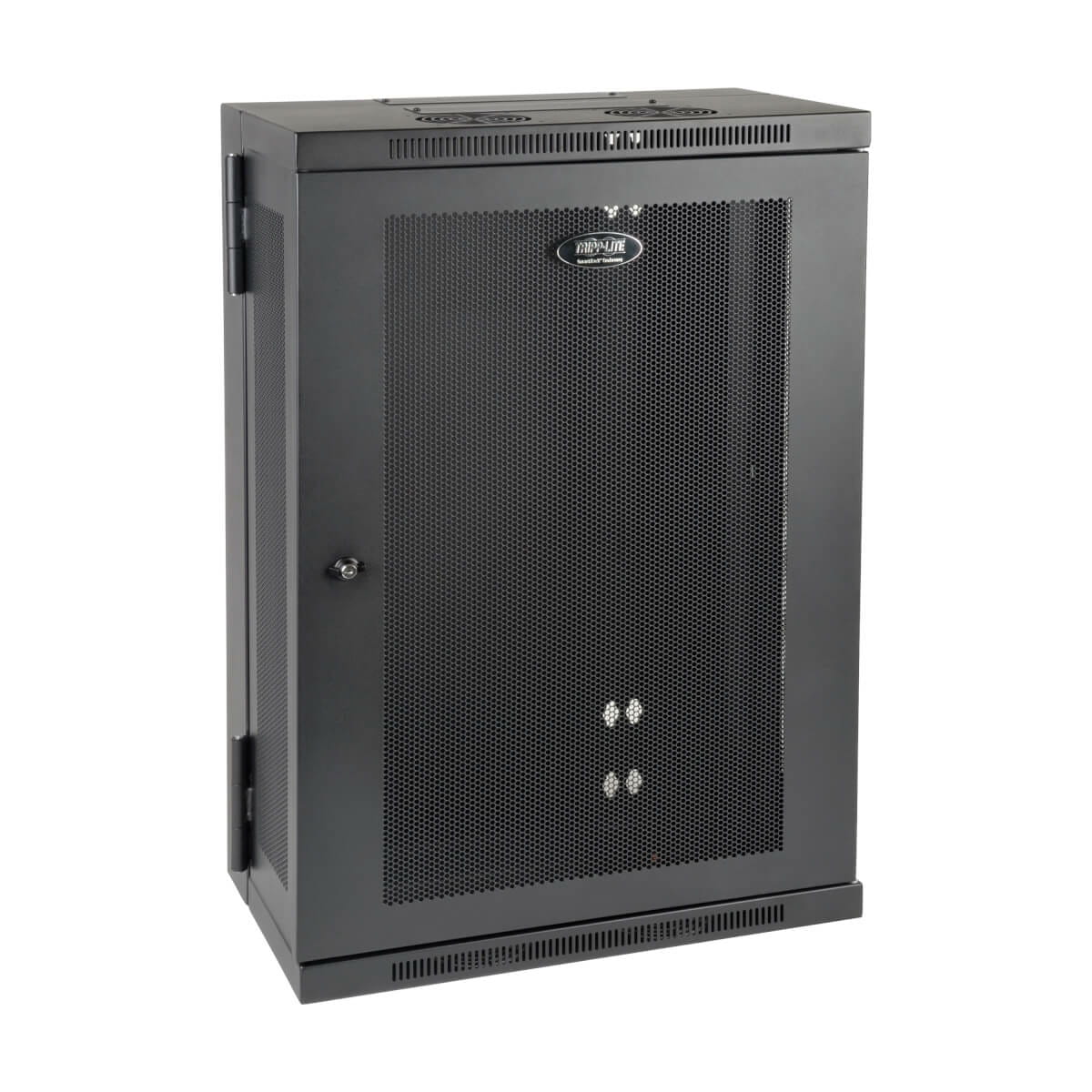 Tripp Eaton Tripp Lite Series 18U Wall Mount Rack Enclosure Server Cabinet Hinged Wallmount 13" Depth - Schrank Netzwerkschrank - geeignet für Wandmontage - Schwarz - 18U - 48.3 cm (19")