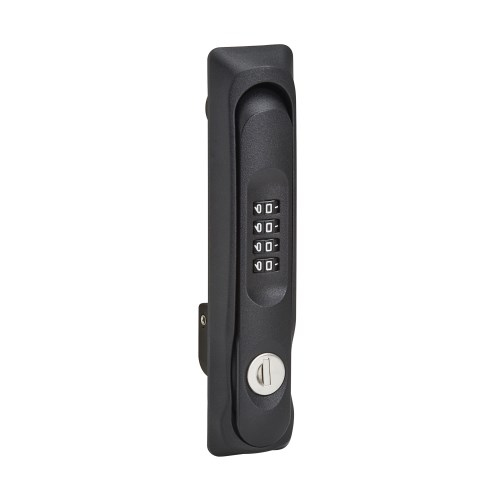 Eaton Tripp Lite Series SmartRack Locking Door Handles for Server Rack Front and Back Doors, 4-Digit Combination Lock, 2 Keys - Rack-Türgriff mit Kombinationsschloss - 4-digit combination - an Tür montierbar - Schwarz (Packung mit 2)