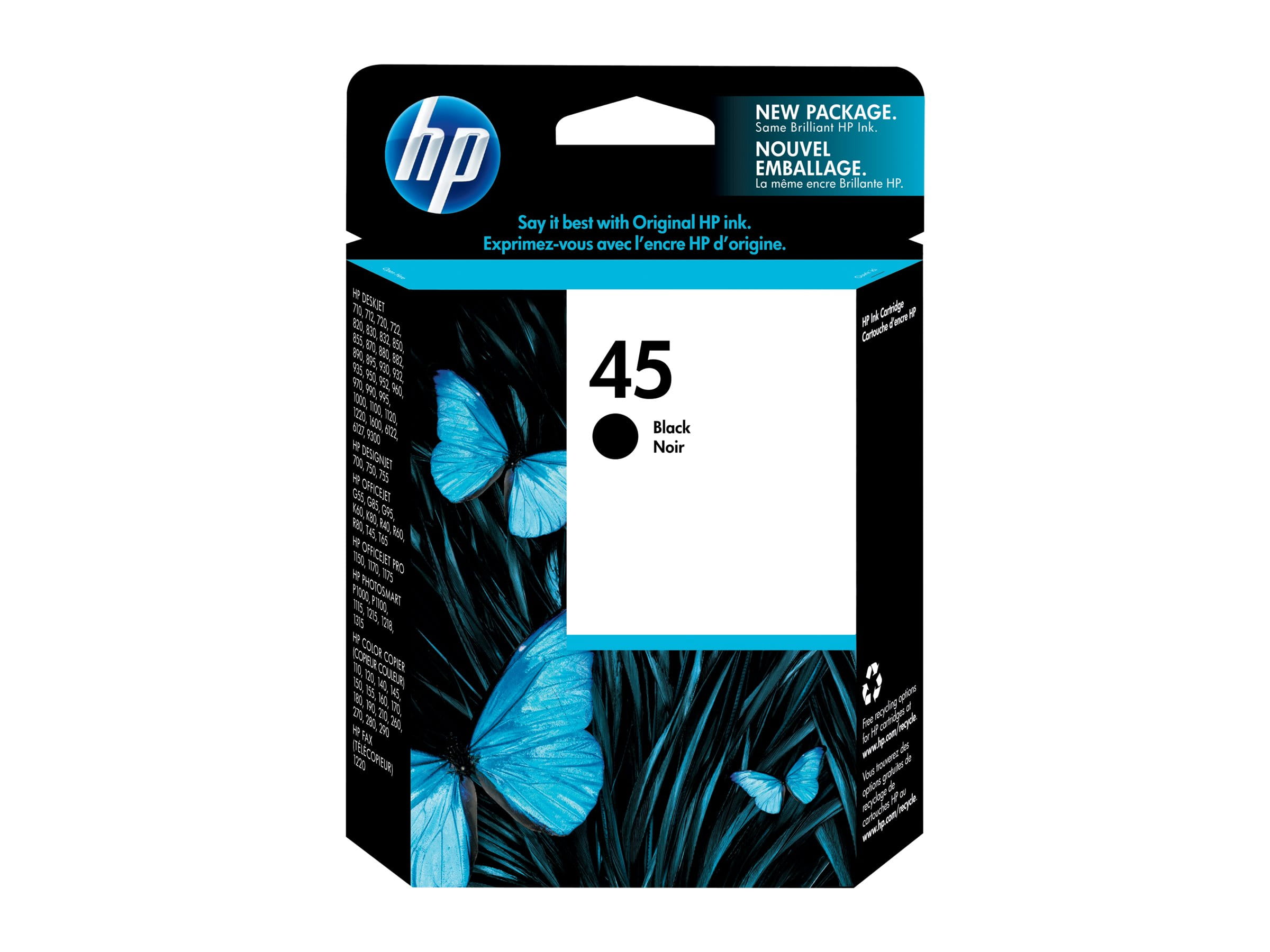 HP 45 Large - 42 ml - Groß - Schwarz - original