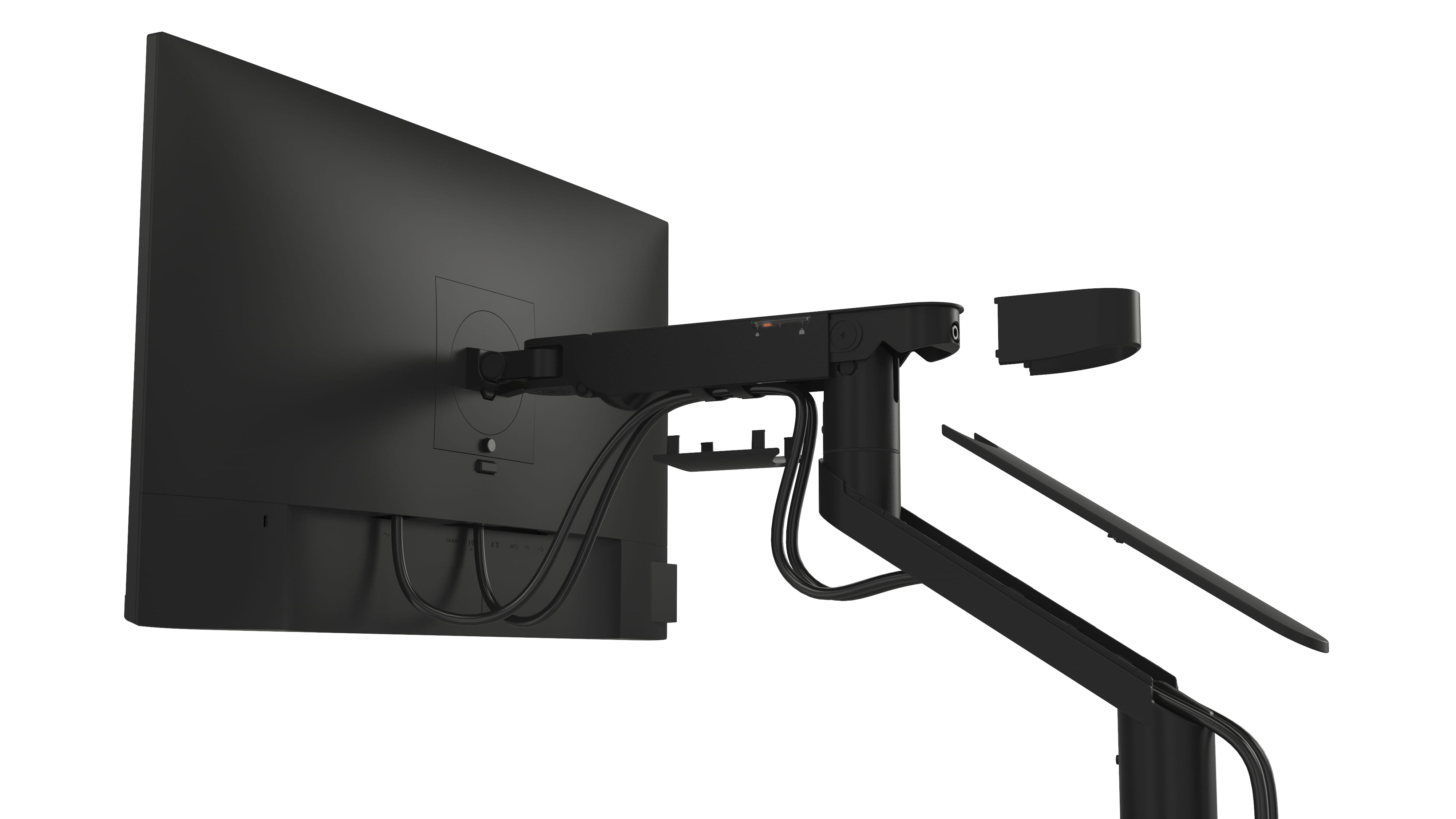 Dell Single Monitor Arm - MSA20 - Befestigungskit - einstellbarer Arm - für LCD-Display - Metall - Schwarz - Bildschirmgröße: 48.3-101.6 cm (19"-40")
