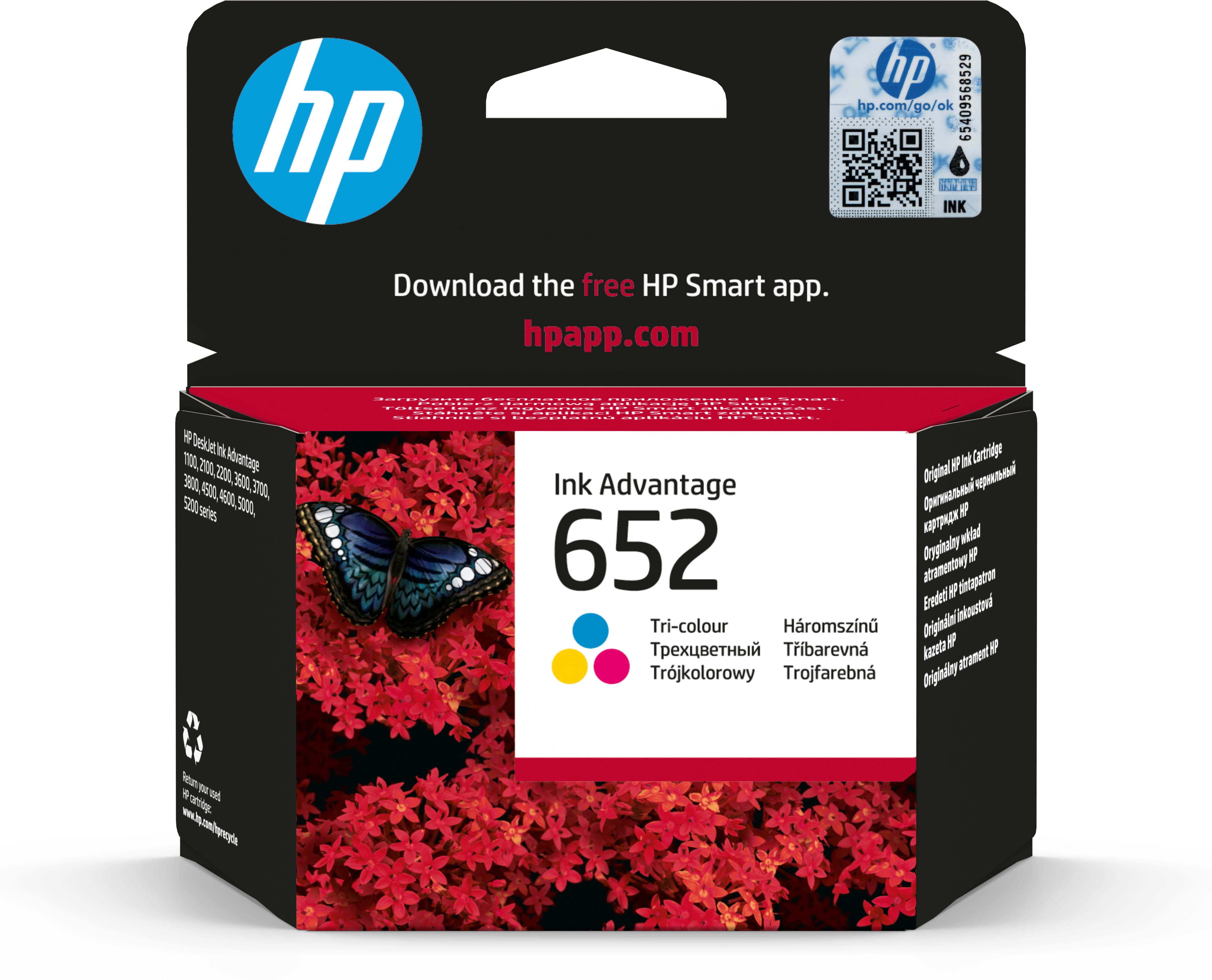 HP 652 - Farbe (Cyan, Magenta, Gelb) - original