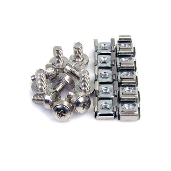 StarTech.com M6-Montageschrauben und Käfigmuttern für Serverschrank / Rack - 100 St. - Schrauben für Rack (Packung mit 100)