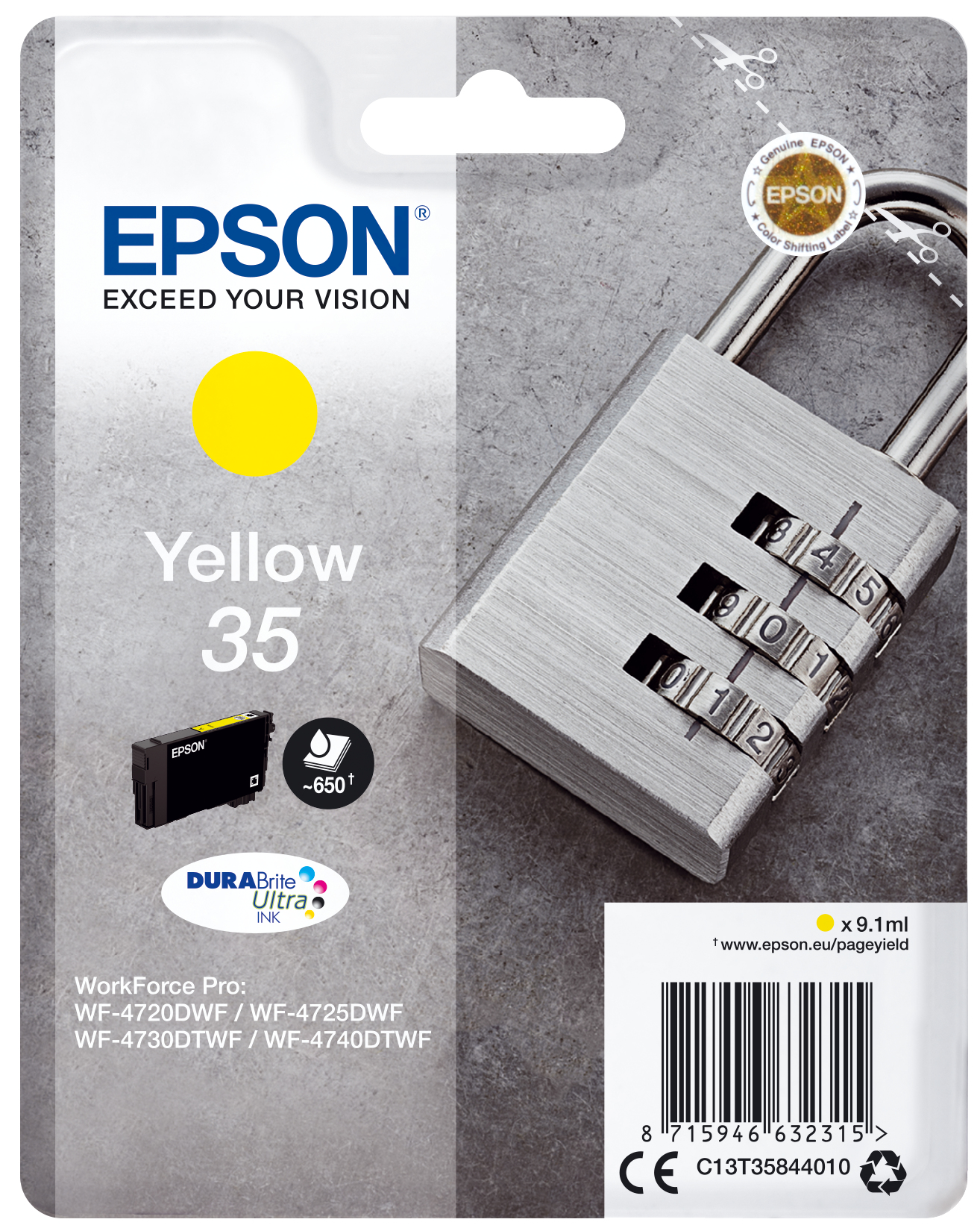 Epson 35 - 9.1 ml - Gelb - Original - Blisterverpackung