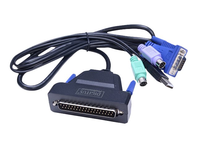 DIGITUS 17" LCD KVM Konsole, 1-Port VGA, deutsche Tastatur