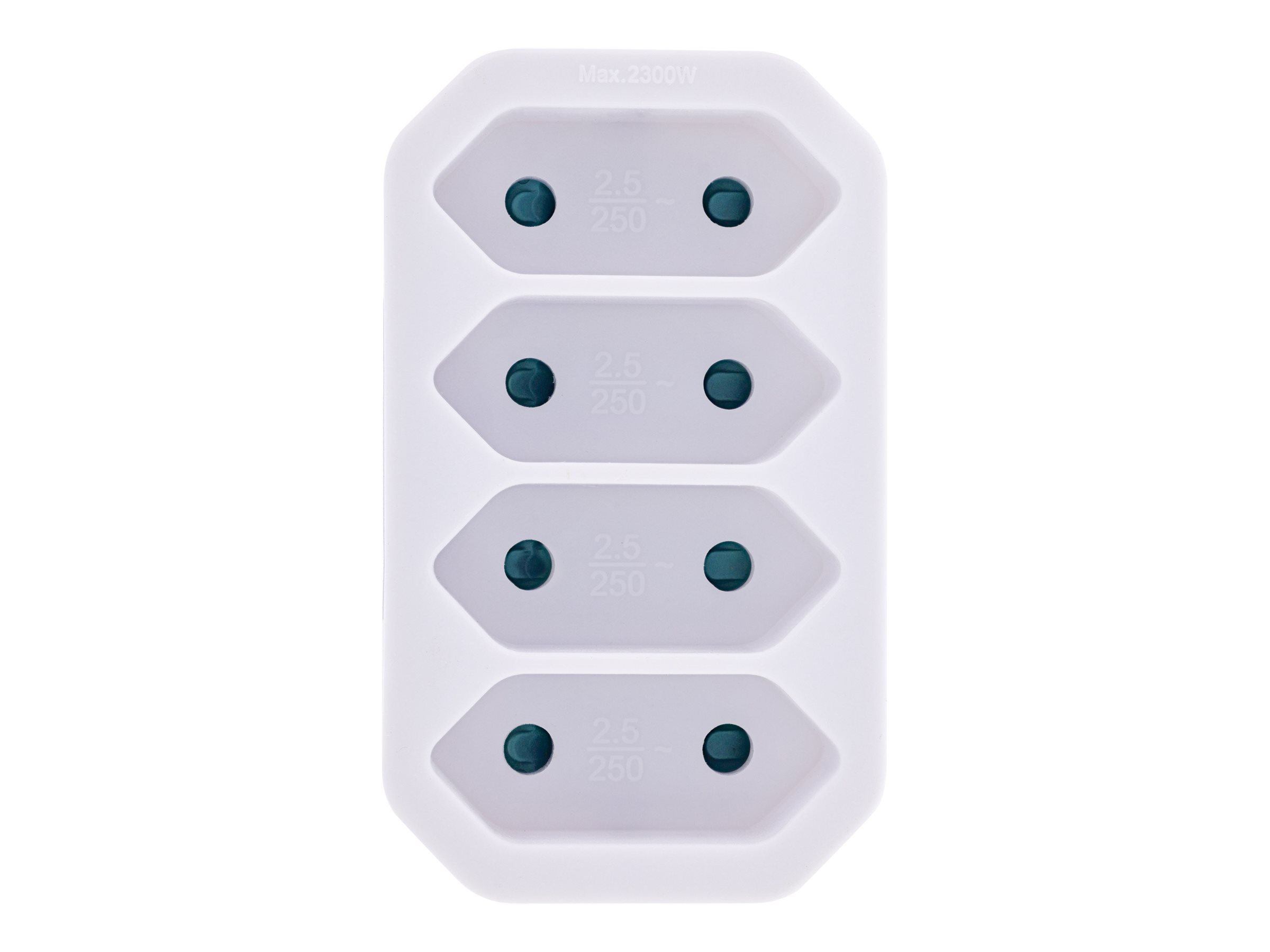 InLine Steckdosenadapter - Schutzkontakt-Stecker auf 4x Eurobuchse