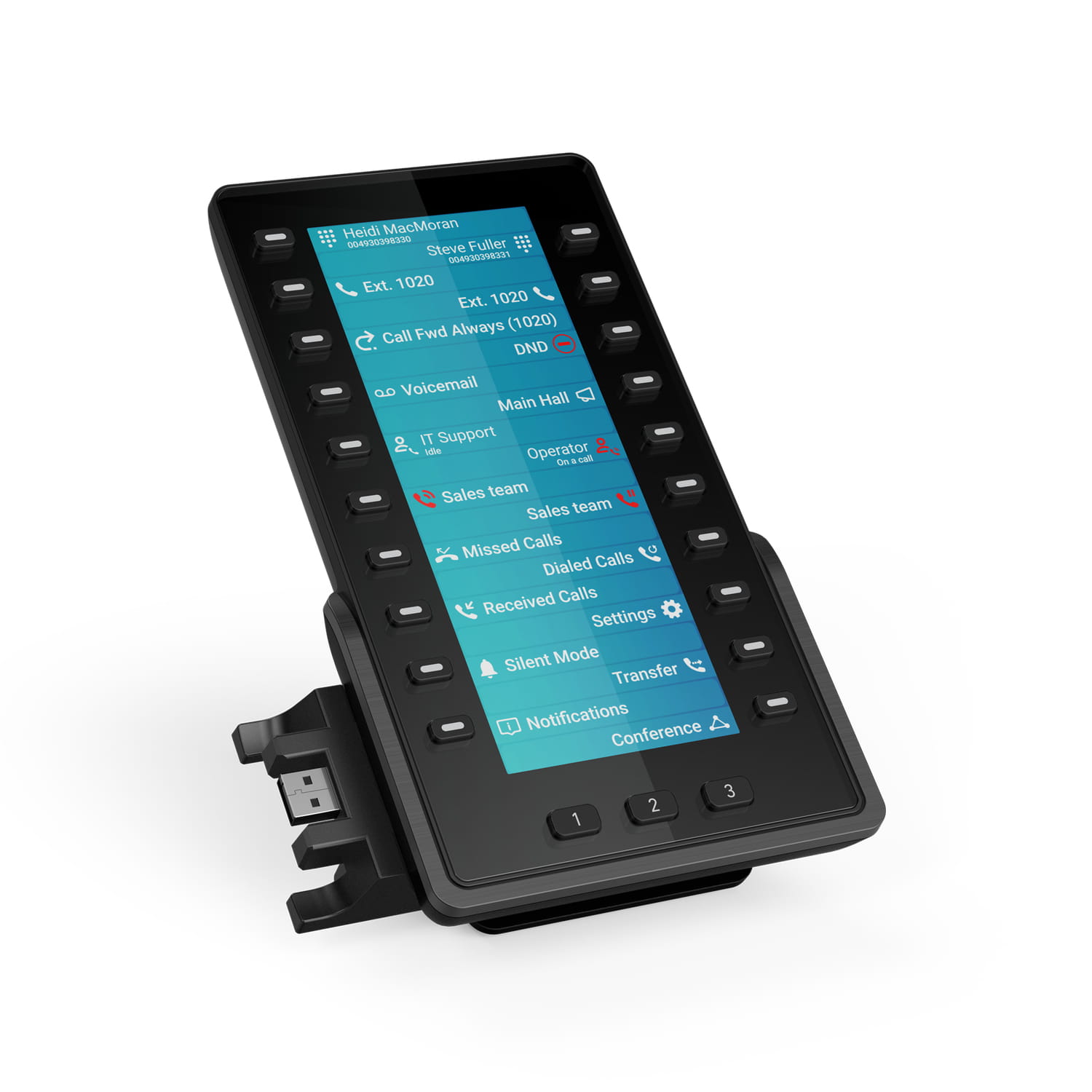 Snom D8C, Smartphone, Kabelloses Mobilteil, Freisprecheinrichtung, Anrufer-Identifikation, Schwarz