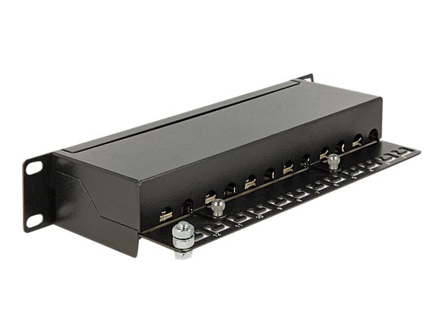 Delock Patch Panel - CAT 6 - RJ-45 X 12 - Schwarz - 1U - 25.4 cm (10")