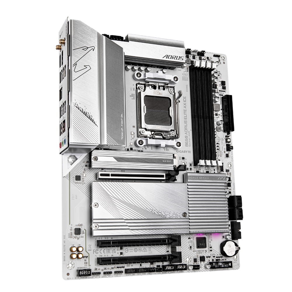 Gigabyte B650 AORUS ELITE AX ICE - Motherboard - ATX - Socket AM5 - AMD B650 Chipsatz - USB-C 3.2 Gen2, USB 3.2 Gen 2, USB 3.2 Gen 1, USB-C 3.2 Gen 2x2 - 2.5 Gigabit LAN, Wi-Fi 6E, Bluetooth - Onboard-Grafik (CPU erforderlich)