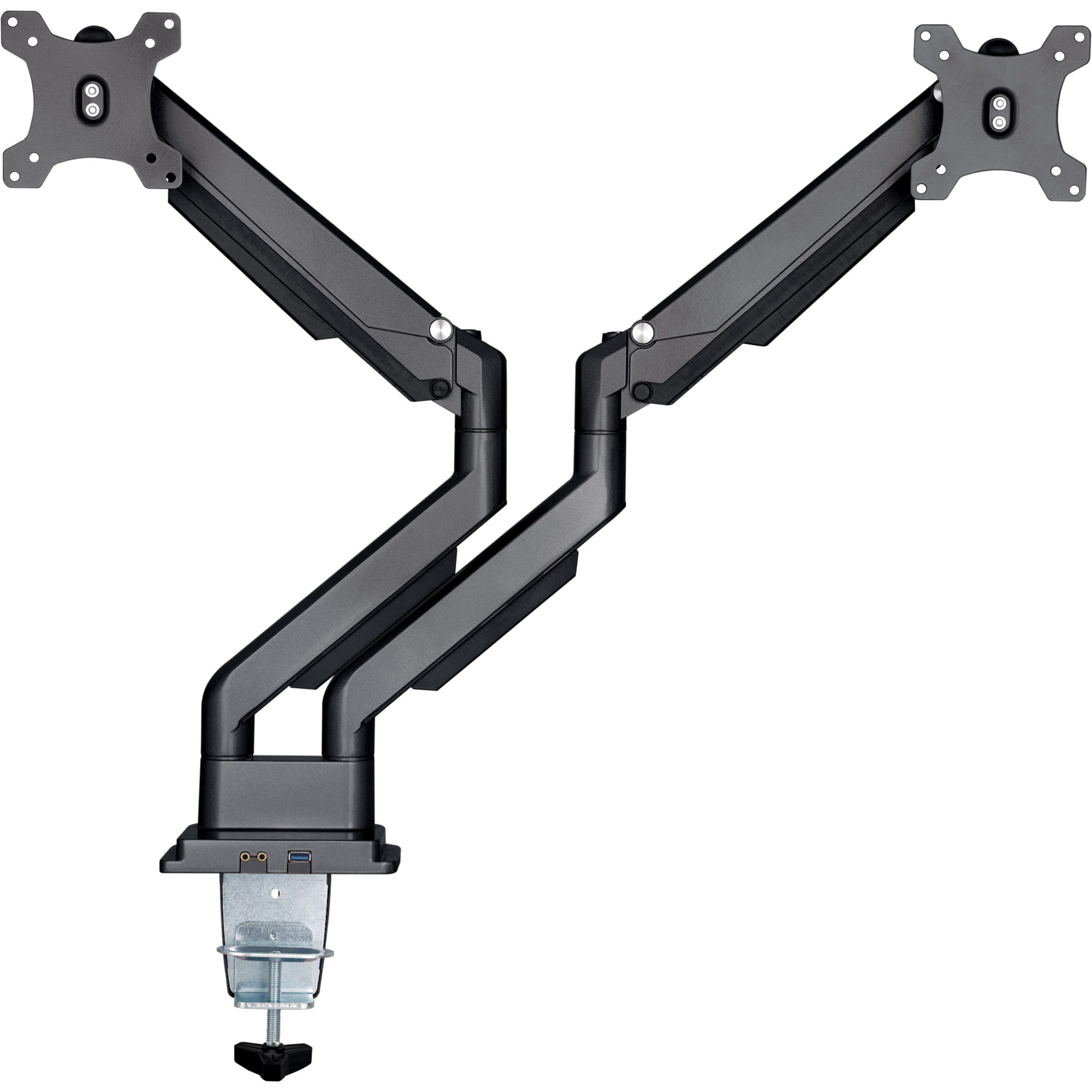 InLine Tischhalterung mit Lifter & USB/Audio - 2 Monitore bis 81cm (32"),schwarz