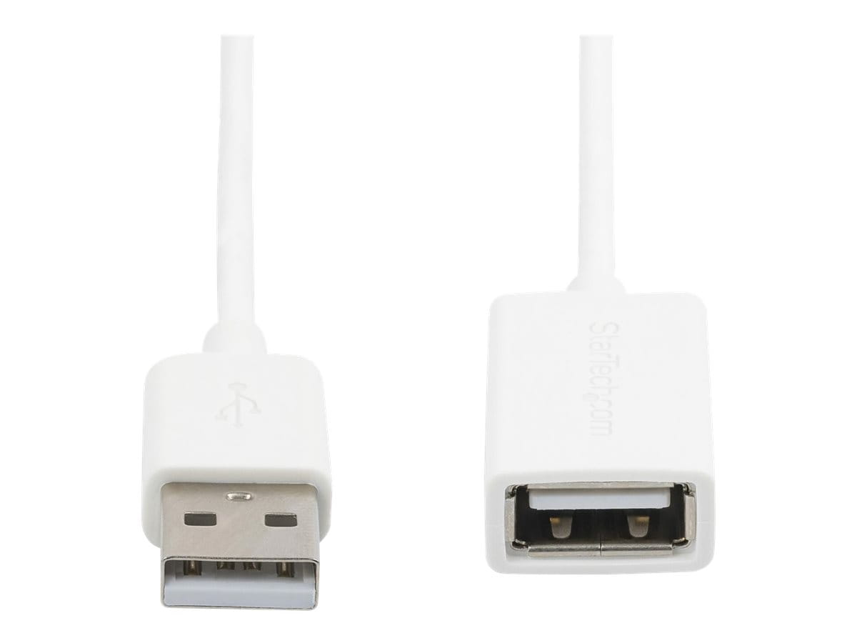 StarTech.com 3m USB 2.0 Verlängerungskabel A auf A - Stecker/Buchse - Weiß - USB A (St)