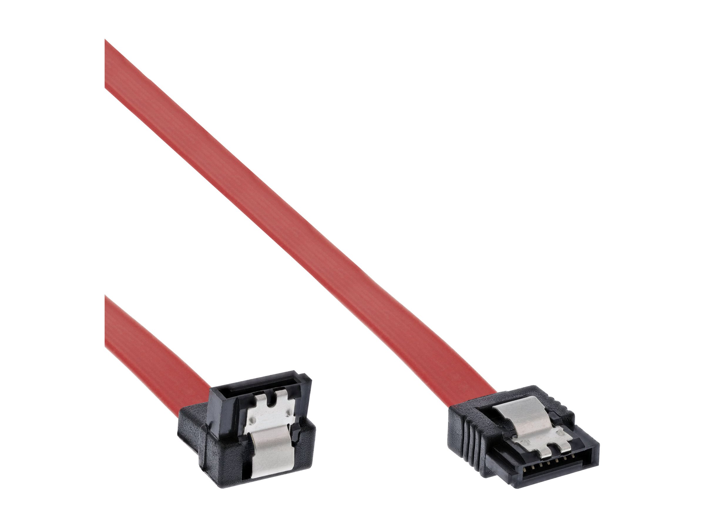 InLine SATA Anschlusskabel abgewinkelt - mit Sicherheitslasche - 0,15m