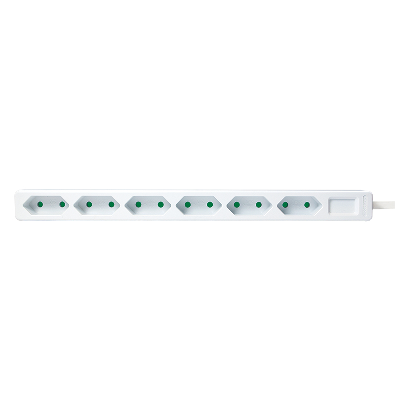 LogiLink Slim - Steckdosenleiste - Wechselstrom 250 V - 3400 Watt - Ausgangsanschlüsse: 6 (Eurostecker)