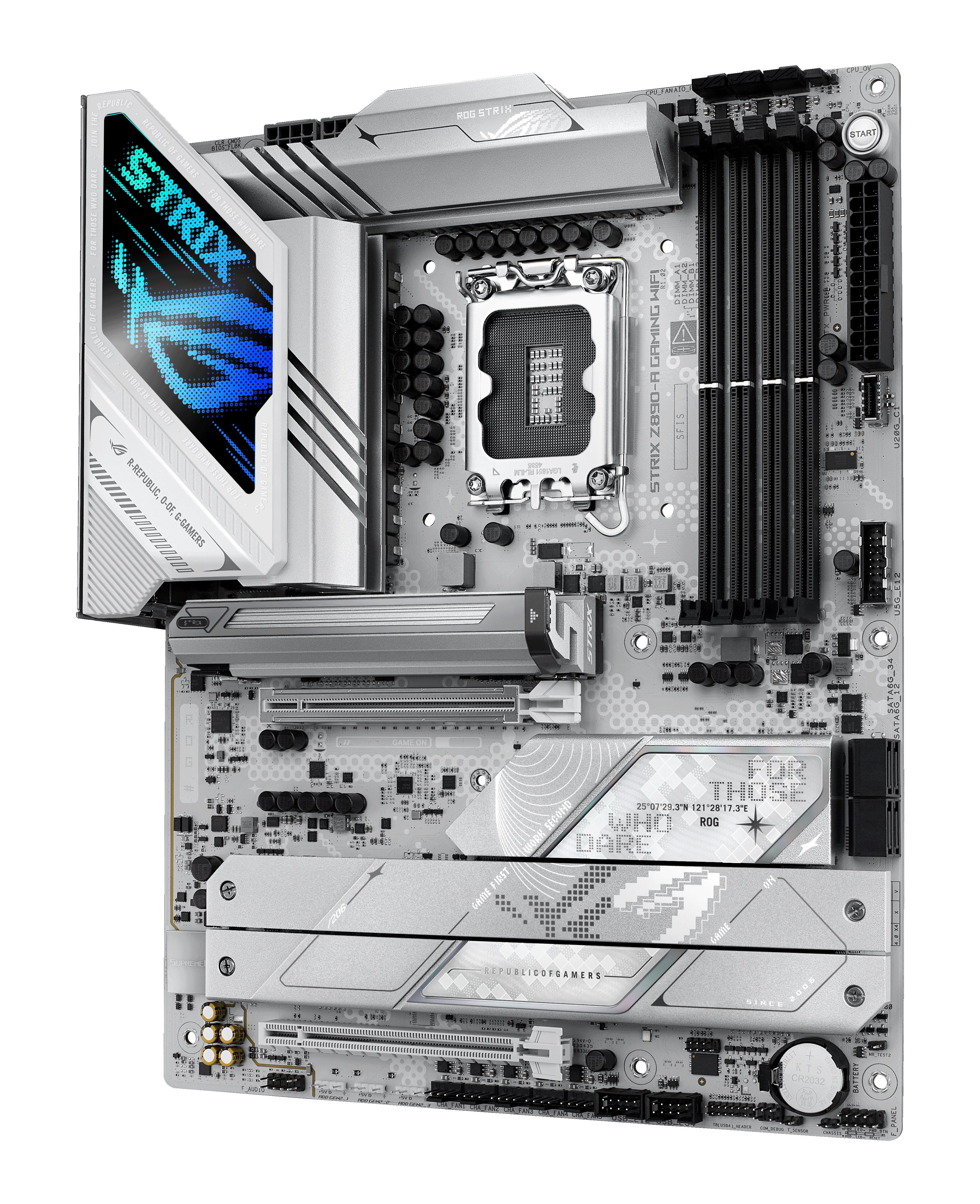 ASUS ROG STRIX Z890-A GAMING WIFI - Motherboard - ATX - LGA1851 Sockel - Z890 Chipsatz - USB-C 3.2 Gen 2x2, USB 3.2 Gen 1, USB 3.2 Gen 2, USB-C 3.2 Gen2, USB4 - 2.5 Gigabit LAN, Wi-Fi 7, Bluetooth - Onboard-Grafik (CPU erforderlich)