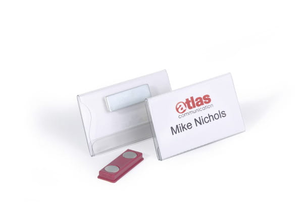 Durable Namensschild - für 40 x 75 mm - Magnet - durchsichtig (Packung mit 25)