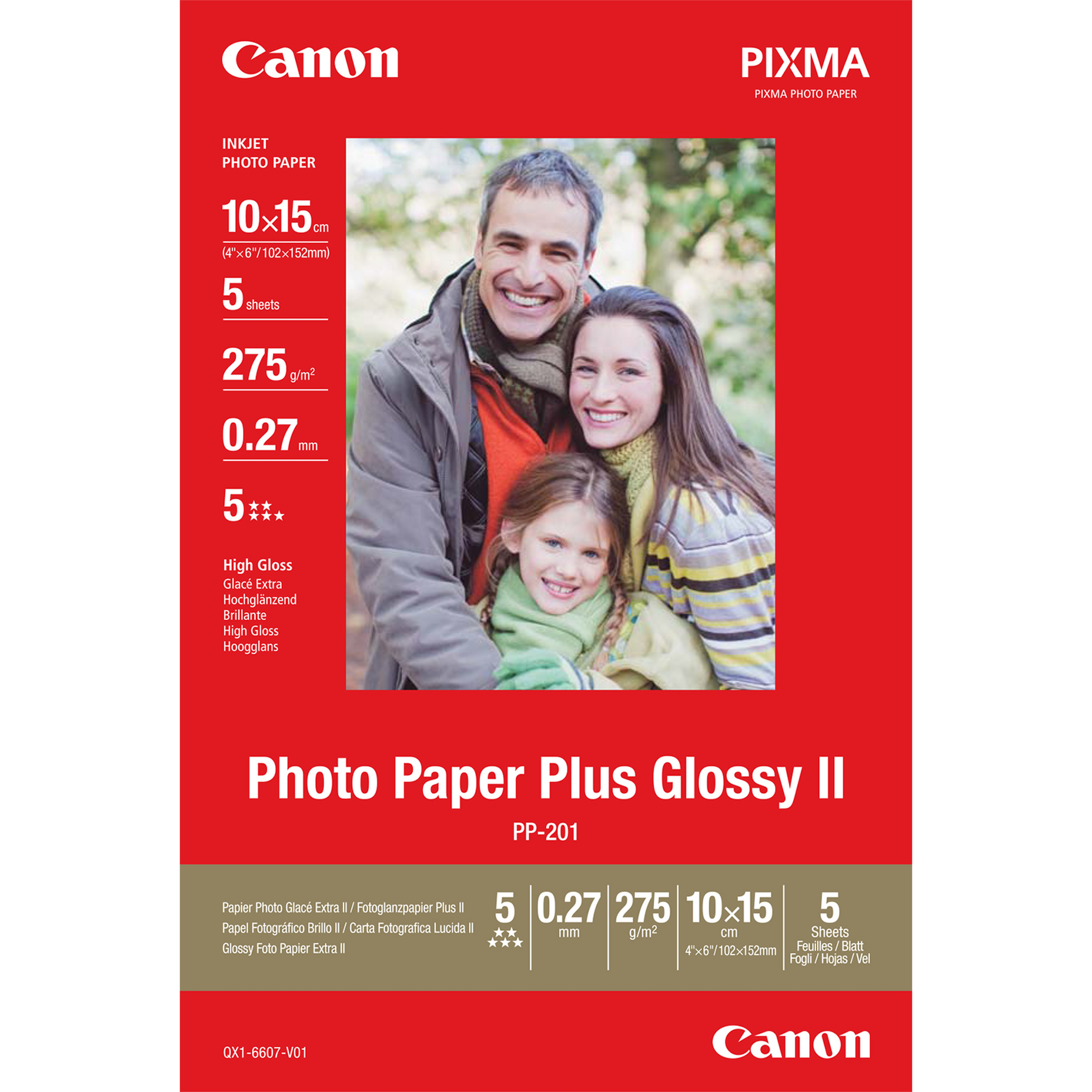 Canon Photo Paper Plus Glossy II PP-201 - Hochglänzend