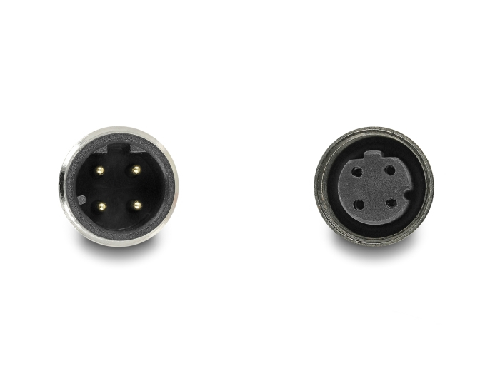 Delock Netzwerkverlängerungskabel - 4-polig M12-D (M)