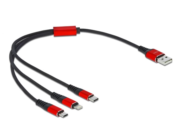 Delock 3 in 1 - Kabel nur zum Laden - USB männlich
