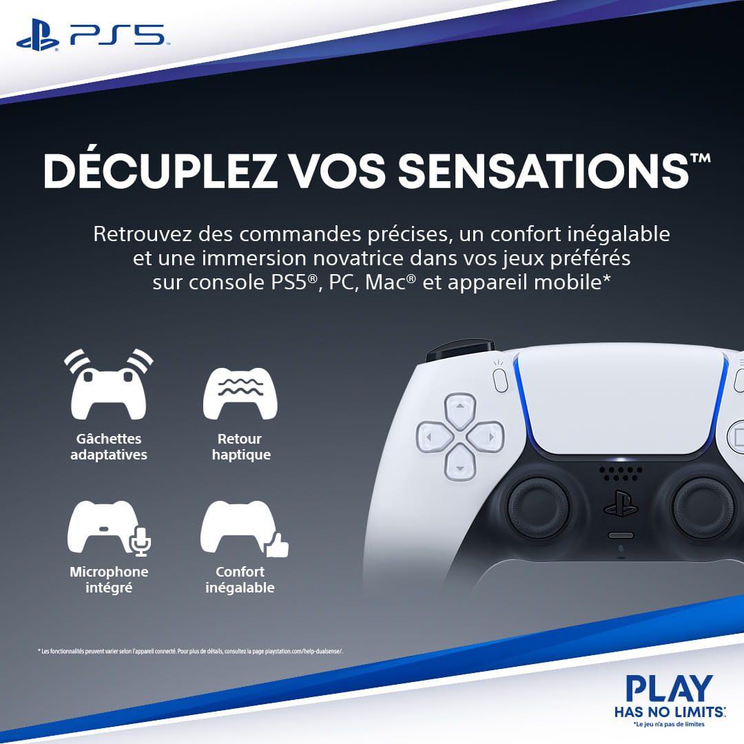 Sony DualSense - Game Pad - kabellos - Bluetooth