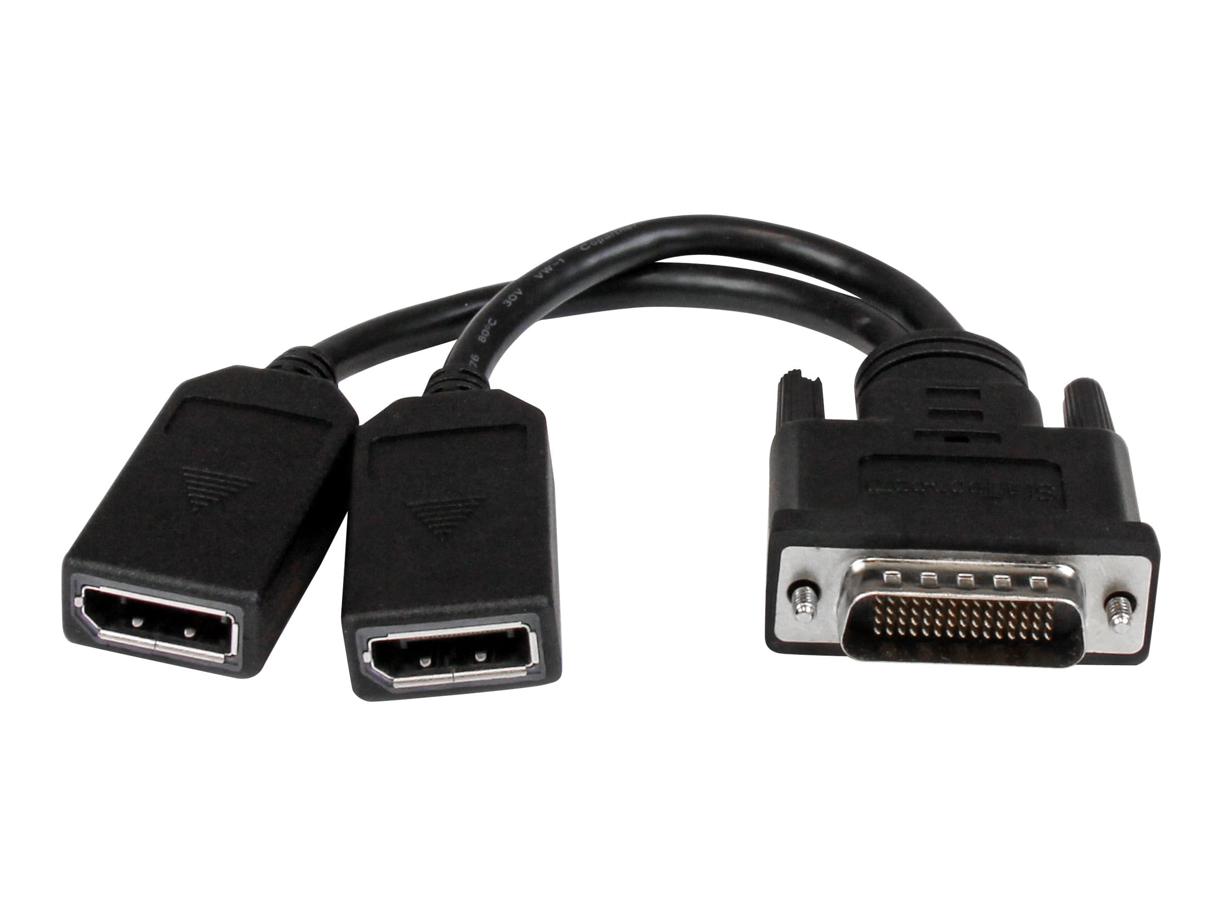 StarTech.com StarTech DMS-59 to DisplayPort - 8in - DMS 59 to 2x DP - Y Cable - DMS-59 Adapter - DisplayPort Splitter Cable - LFH Cable (DMSDPDP1)