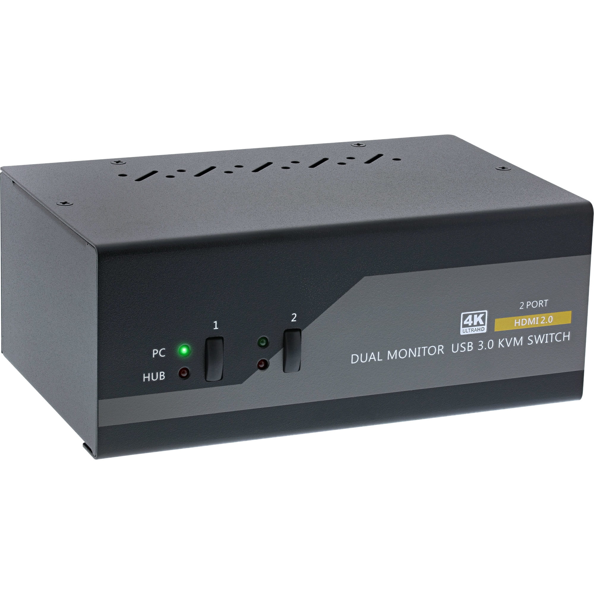 InLine KVM Desktop Switch - 2-fach - Dual Monitor - HDMI - 4K - USB 3.0 - Audio
