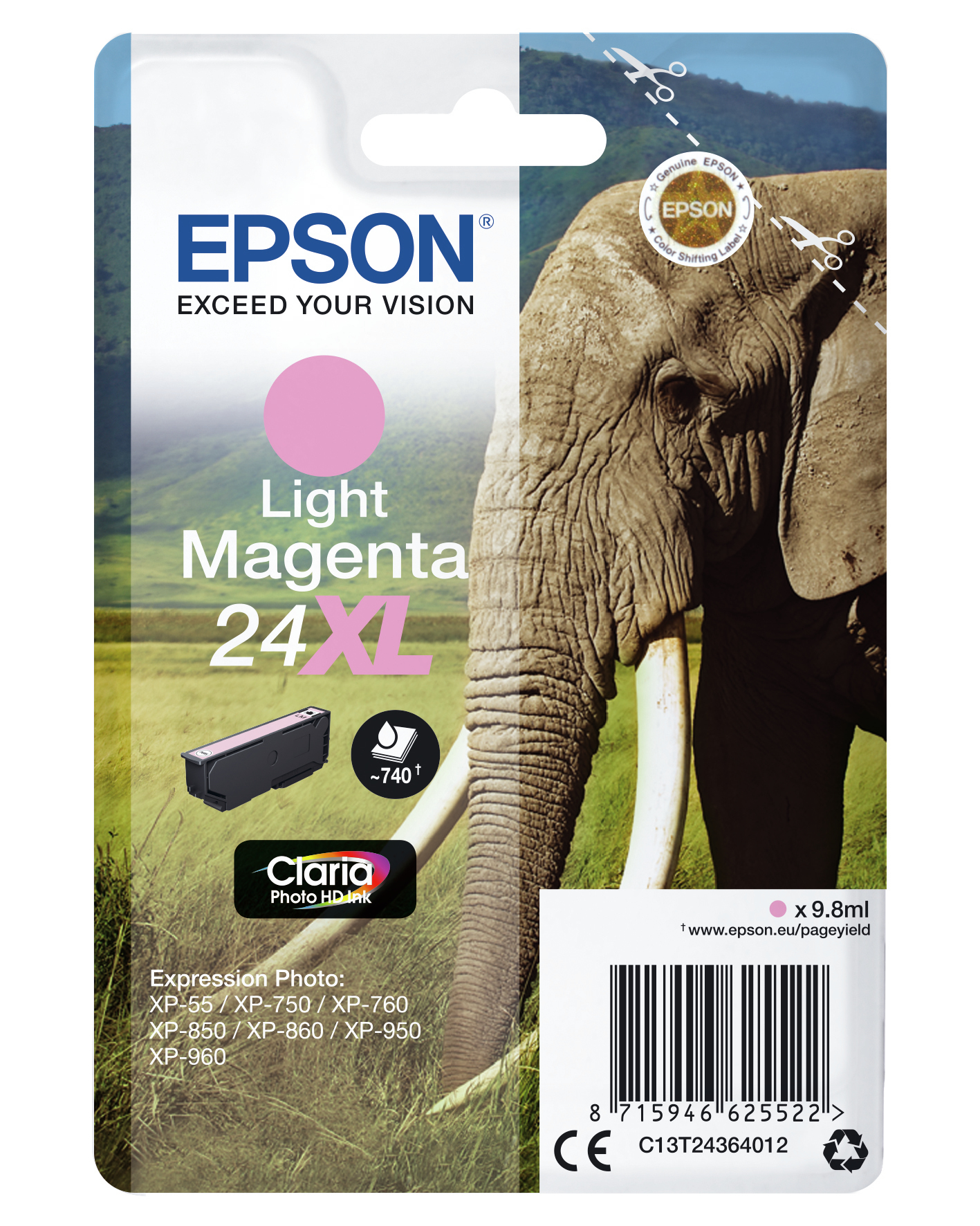 Epson 24XL - 9.8 ml - XL - hellmagentafarben