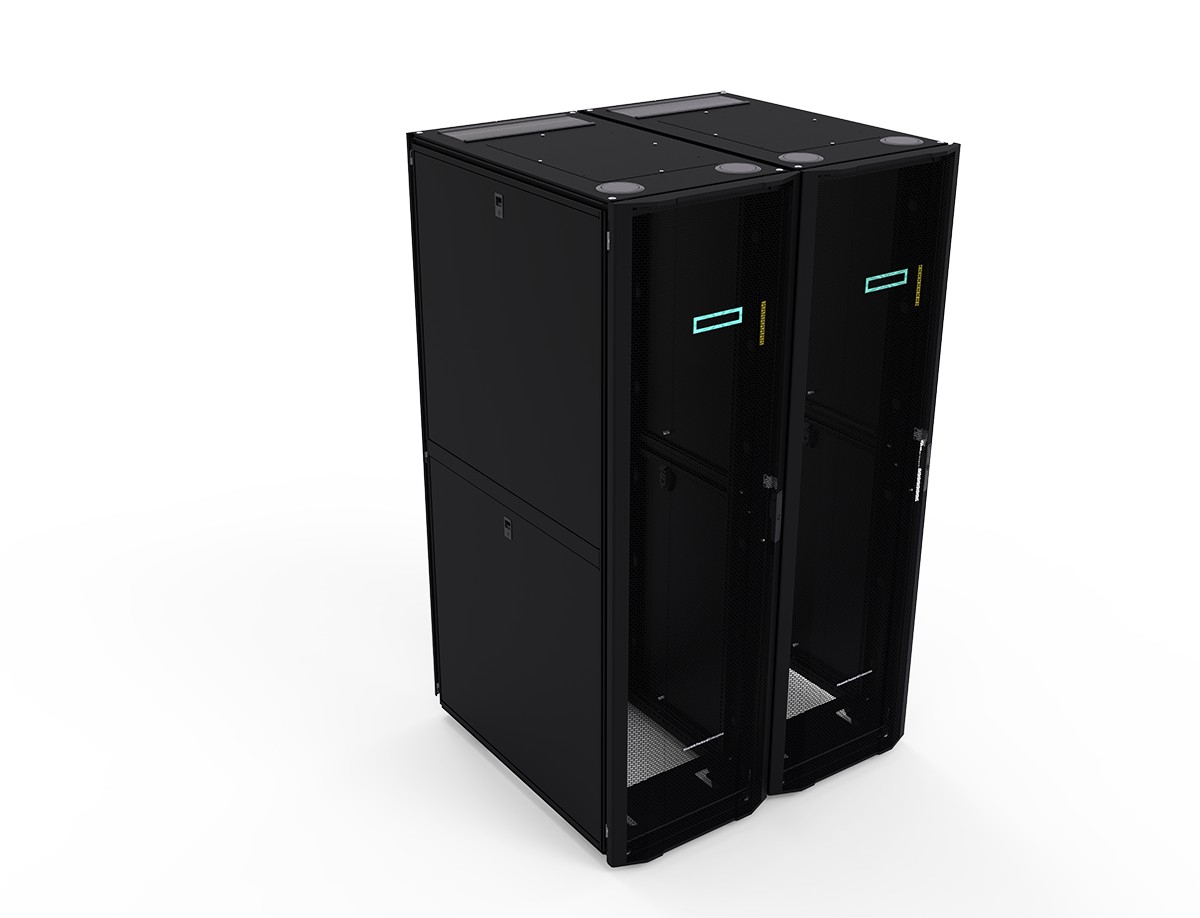 HPE 600mm x 1200mm G2 Enterprise Shock Rack - Schrank - Schwarz mit silbernen Akzenten - 48U - 48.3 cm (19")