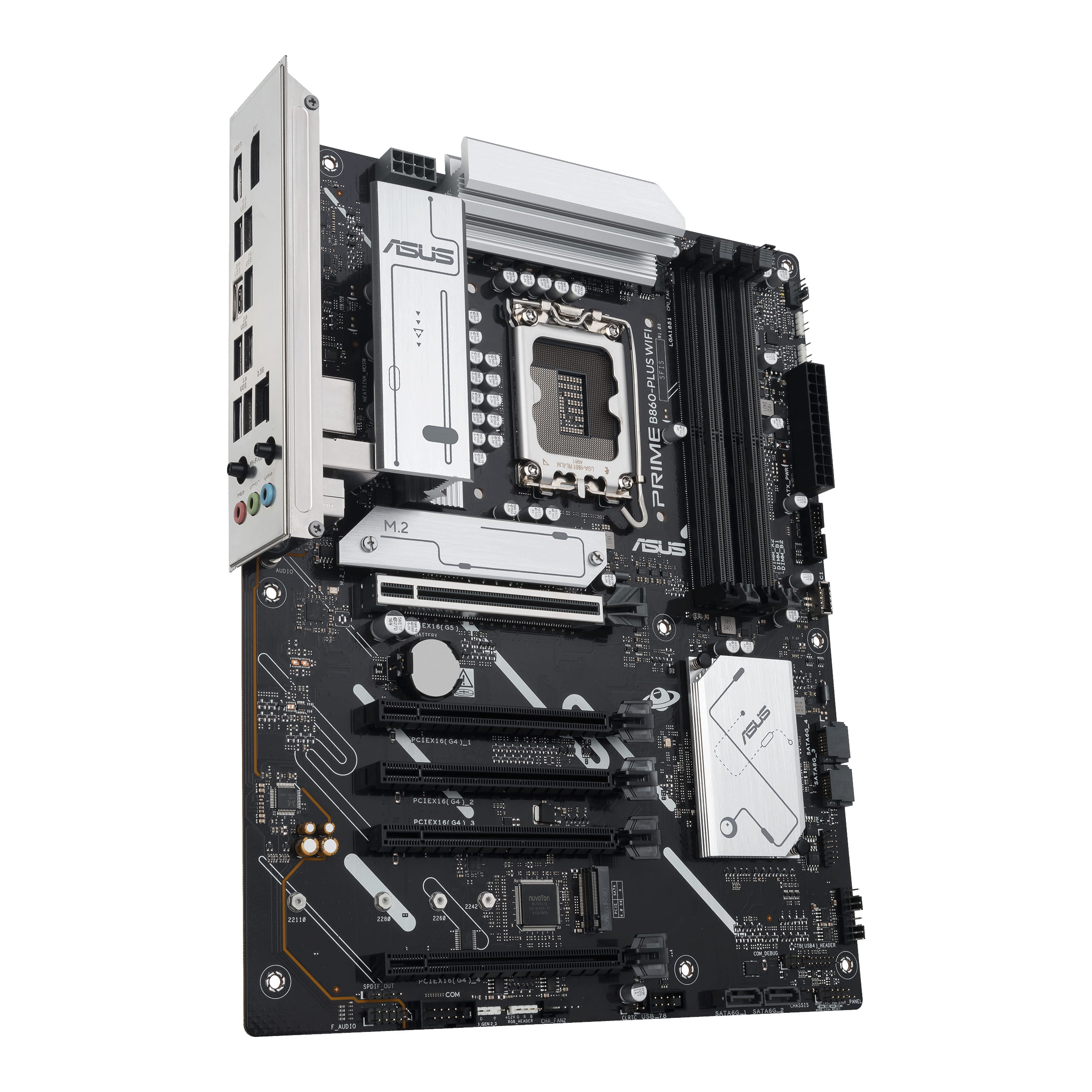 ASUS PRIME B860-PLUS WIFI - Motherboard - ATX - LGA1851 Sockel - B860 Chipsatz - USB-C 3.2 Gen 2x2, USB 3.2 Gen 2, USB 3.2 Gen 1, USB-C 3.2 Gen 1 - 2.5 Gigabit LAN, Bluetooth, Wi-Fi 6E - Onboard-Grafik (CPU erforderlich)