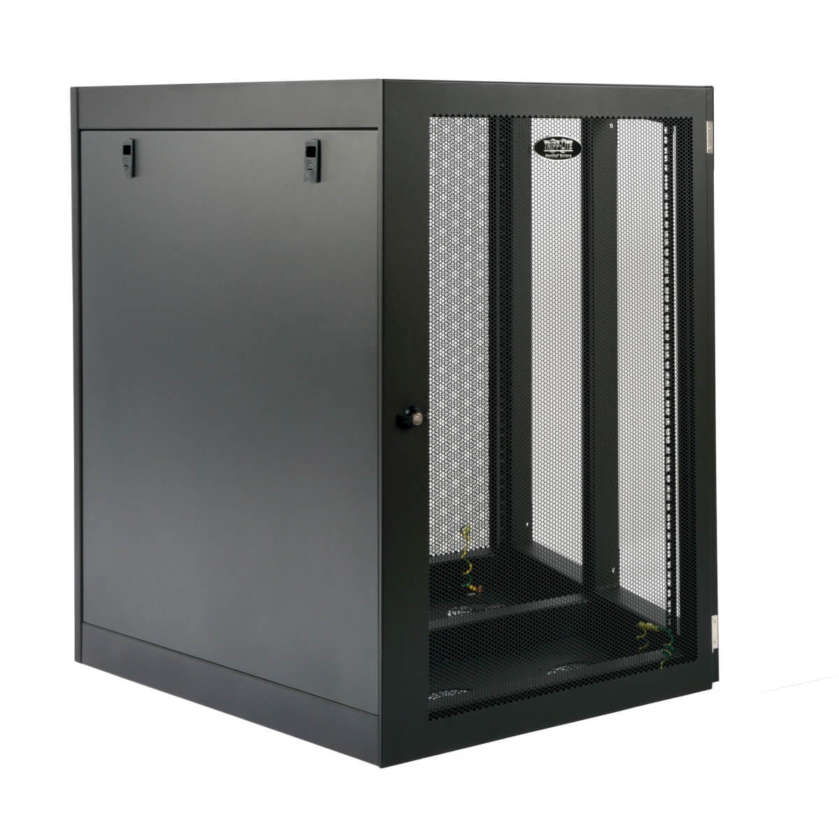 Tripp Eaton Tripp Lite Series 18U Wall Mount Rack Enclosure Server Cabinet Side Mount Wallmount - Schrank Netzwerkschrank - geeignet für Wandmontage - Schwarz - 18U - 48.3 cm (19")