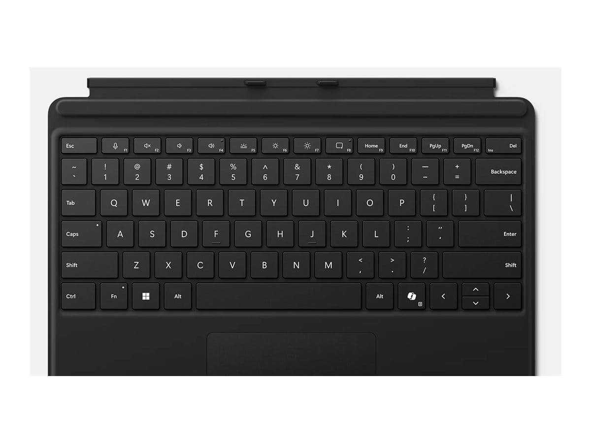 Microsoft Surface Pro Keyboard - Tastatur - mit Touchpad - hinterleuchtet - QWERTY - Englisch - Schwarz - für Microsoft Surface Pro 8, Pro 8 for Business, Pro 9, Pro 9 for Business, Pro 10 for Business, Pro (11th Edition)