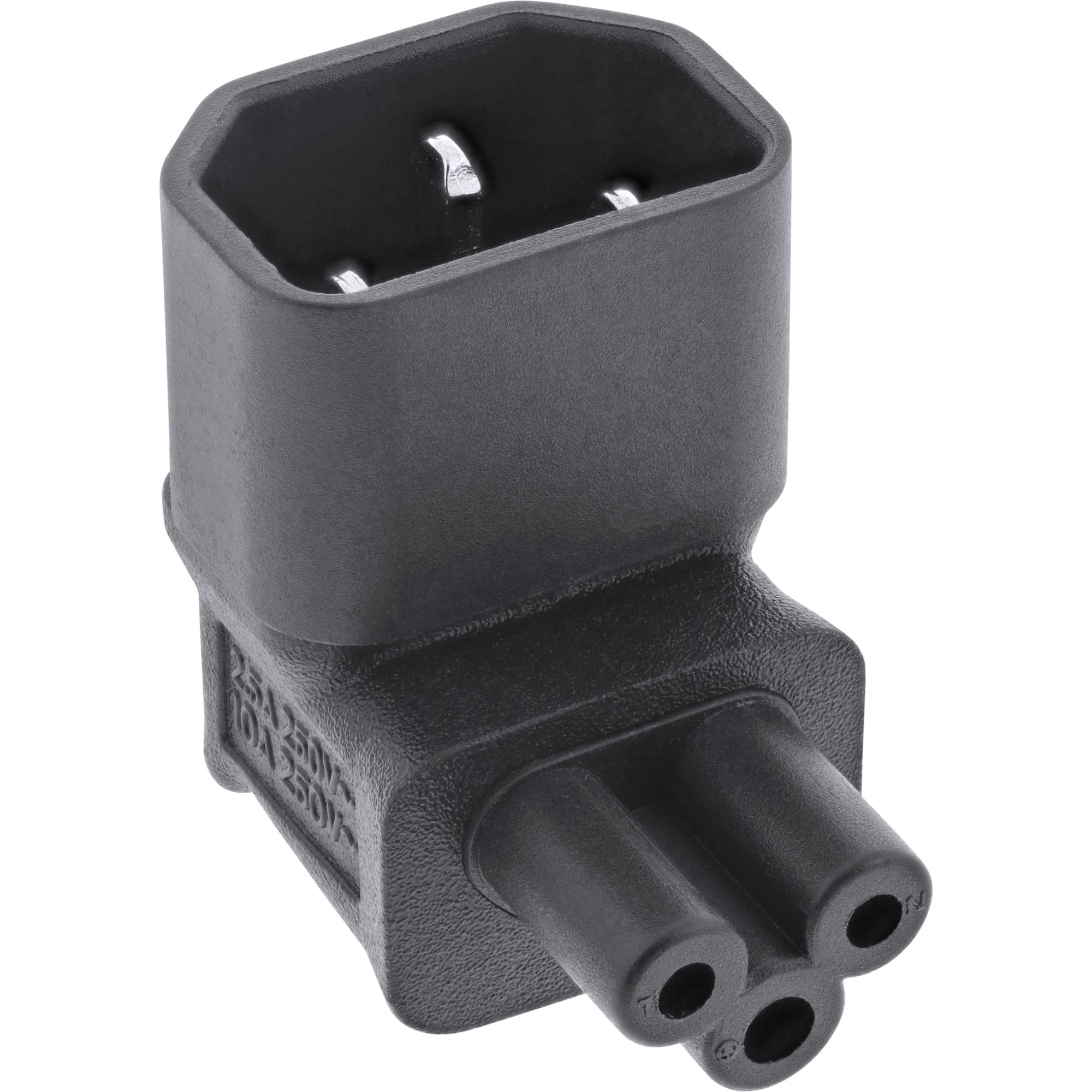 InLine Netzadapter IEC 60320 C14 / C5 - oben/unten gewinkelt - 3pol. Kaltgeräte