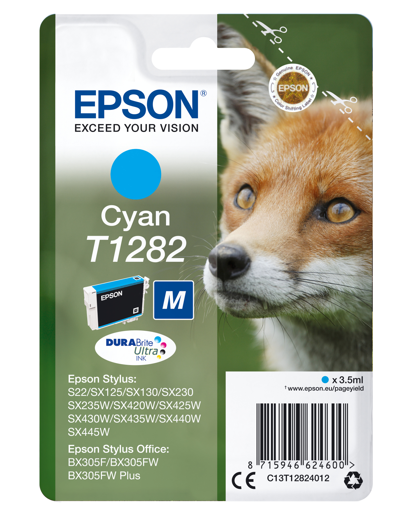 Epson T1282 - 3.5 ml - Größe M - Cyan - Original